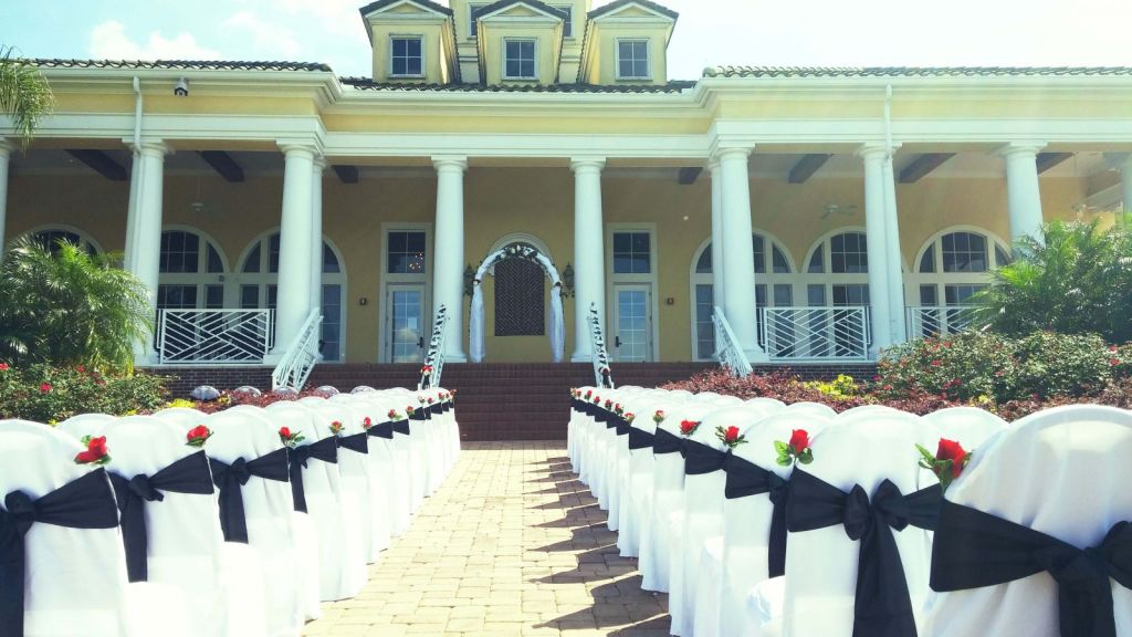 Wedding ceremony set up
