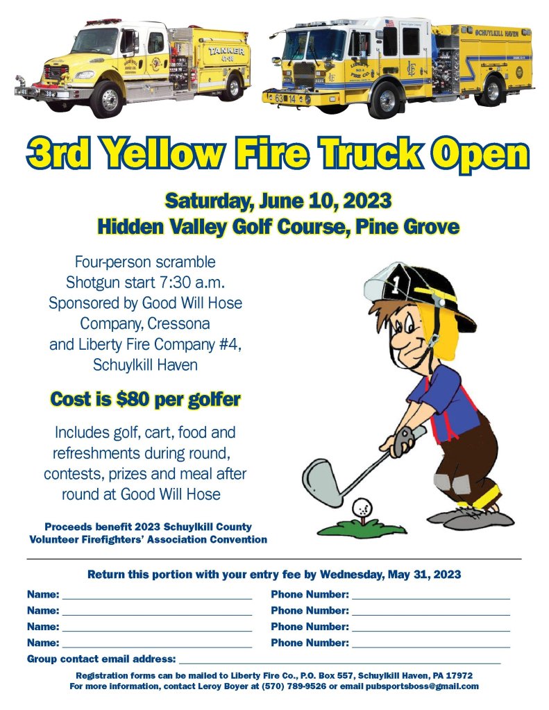 Yellow Fire Truck Open Flyer 