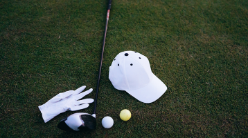 merch and apparel on golf course